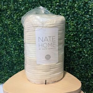 Nate Home by Nate Berkus Matelasse Blanket with Fringe, Natural